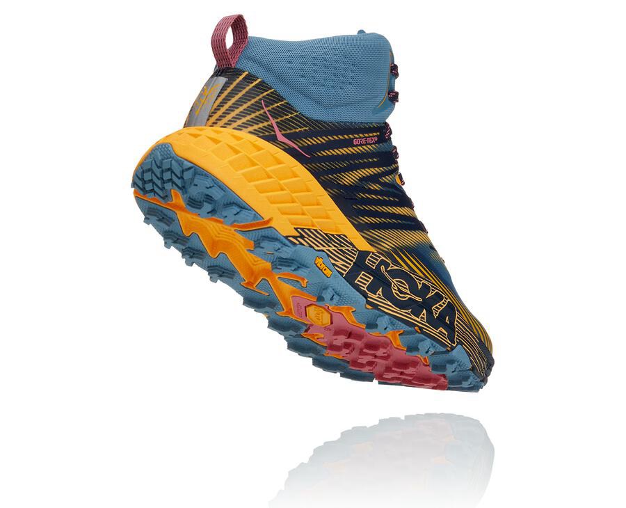 Trail Shoes Womens - Hoka One One Speedgoat Mid GORE-TEX 2 - Blue - BXMIREW-51